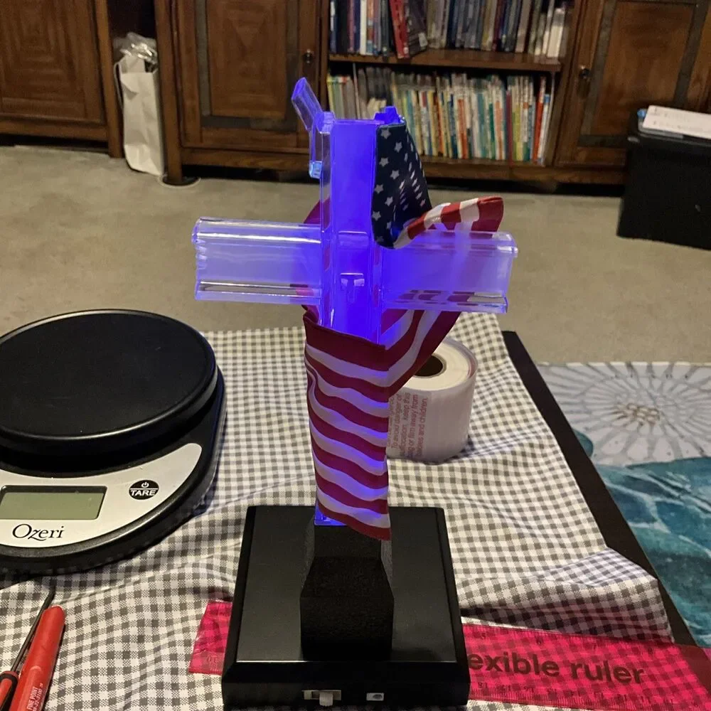 Our Faith Endures Cross 9/11 September 11 Commemorative American Flag Statue